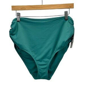Anne Cole Convertible Hi-Low Bikini Swimsuit Bottoms - Ocean Green - size 16W
